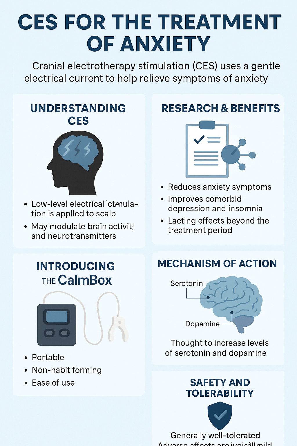 CES for the Treatment of Anxiety Infographic
